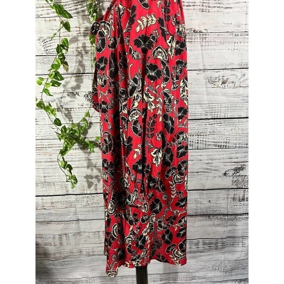 Masai Copenhagen Dress Small Medium Red Blue Floral Lagenlook Wedding Church - Picture 10 of 13